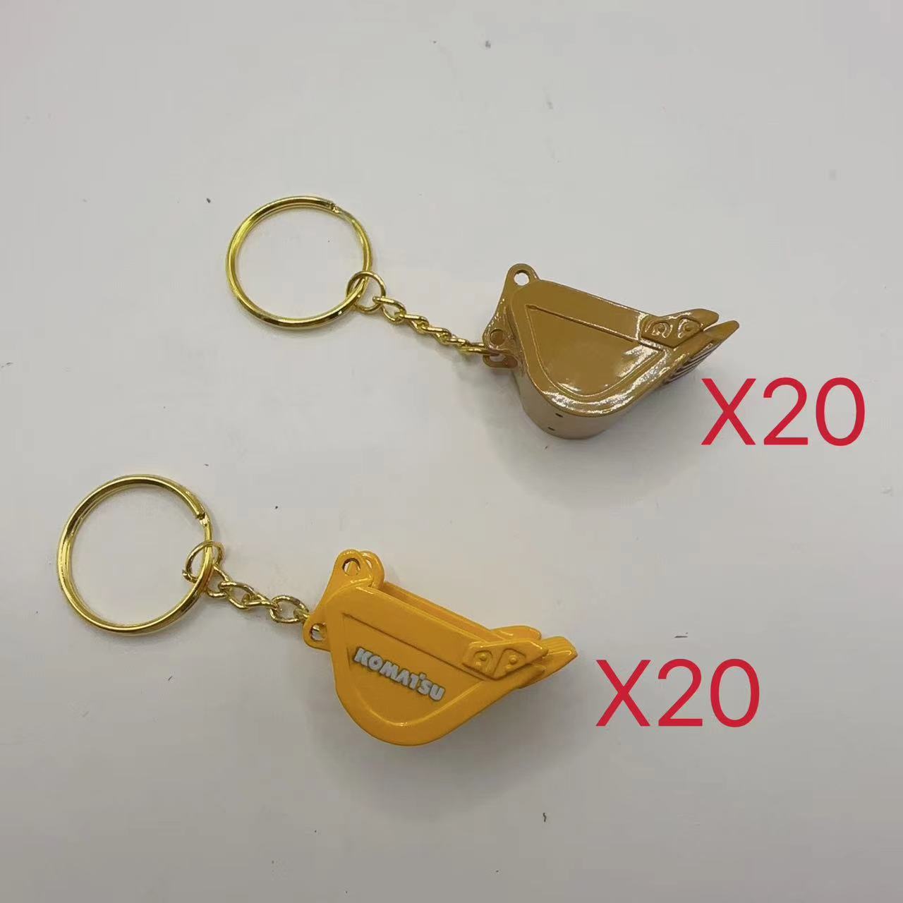 Heavy Equipment Keychain - 40 Stück Bagger-Anhänger-Schlüsselanhänger für Komatsu Caterpilla