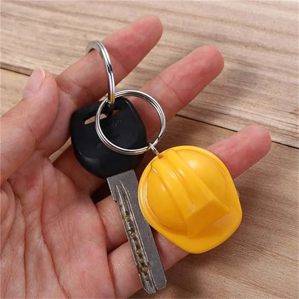 Bunte 3D Sicherheit Hut Schlüs – Heavy Equipment Keychain Bewertung und Preis